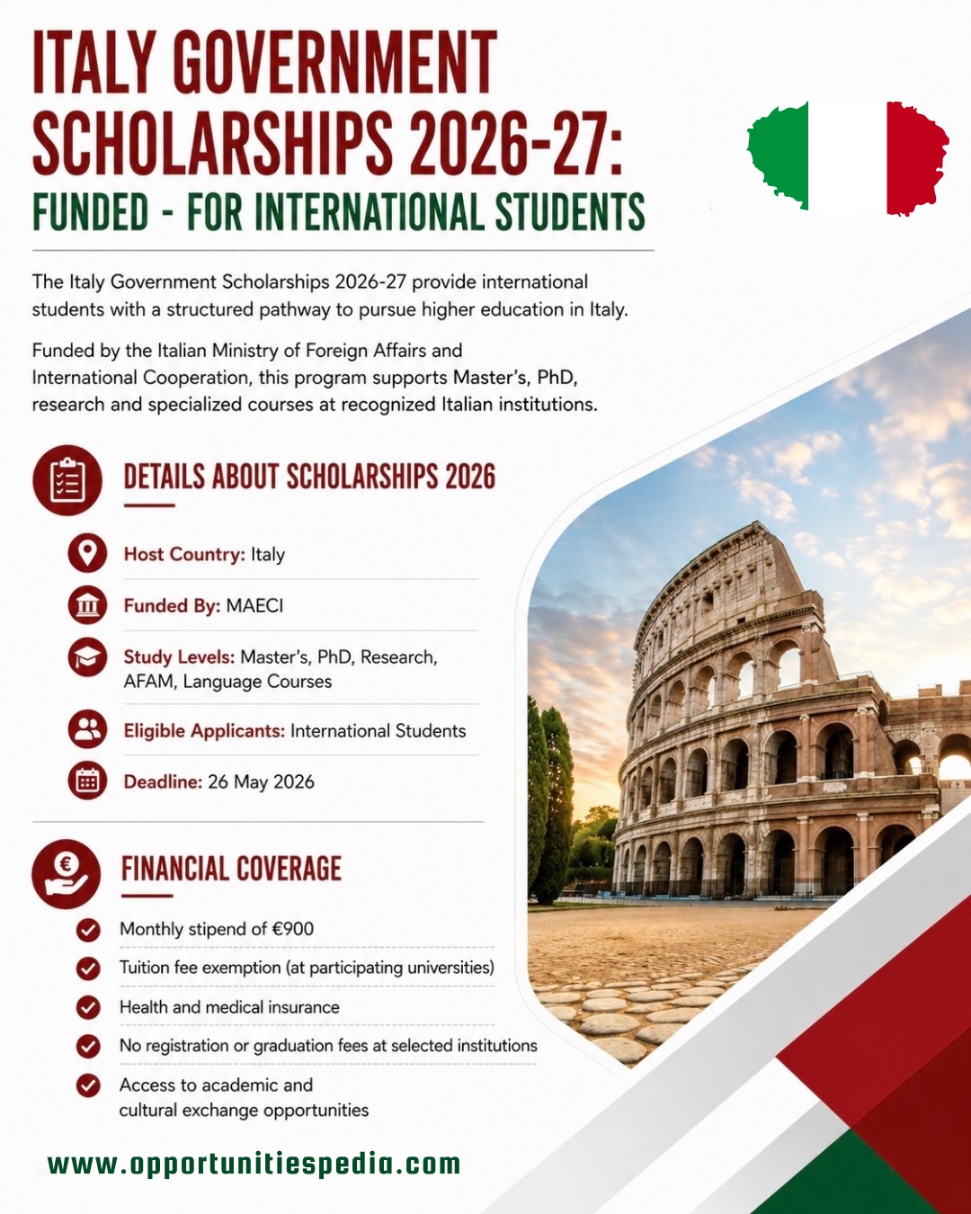 Scholarship from Italy